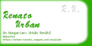 renato urban business card