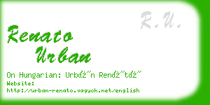 renato urban business card